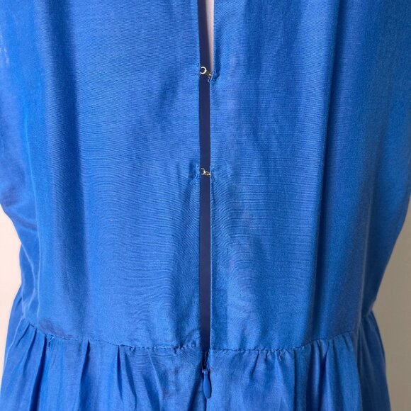 Bird & Knoll Women's Blue Farren Maxi Sleeveless Pleated Dress Size Large - Picture 13 of 13
